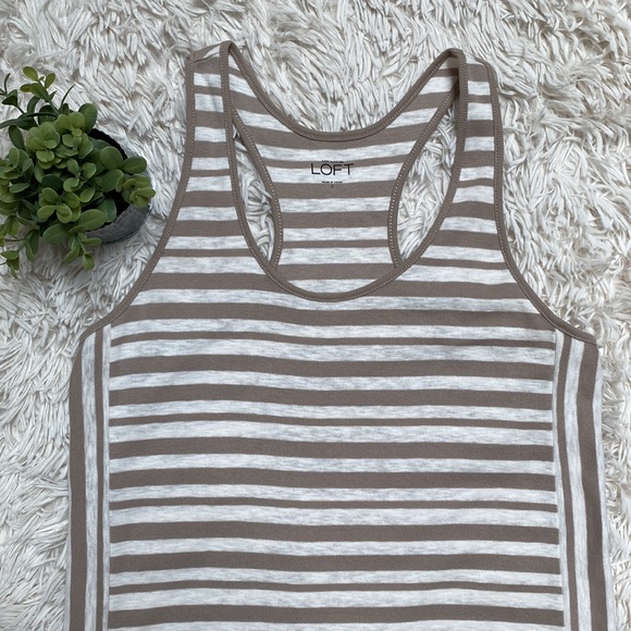 Loft Racerback Sun Dress 💗 Taupe & Oatmeal - Picture 5 of 15